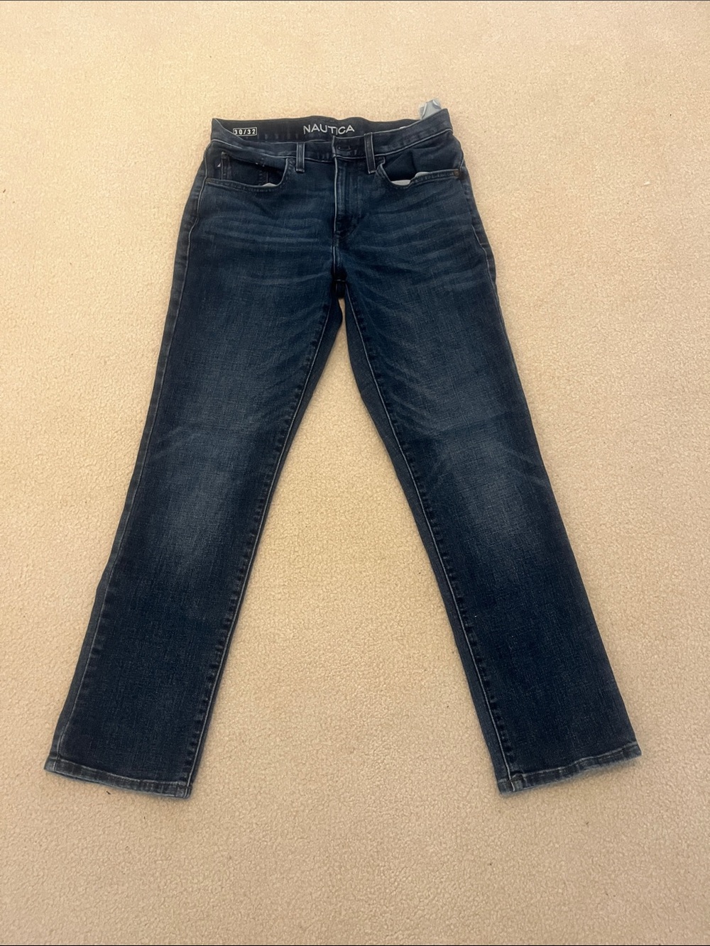 Nautica Men's Dark Indigo Straight Jeans